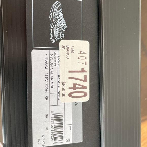 Prada Nylon Bicolor Logo Trainer Sneakers - Women size 38 - Brand NEW - Picture 3 of 13